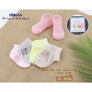 [Dokma] Set 5 đôi tất lưới trẻ em