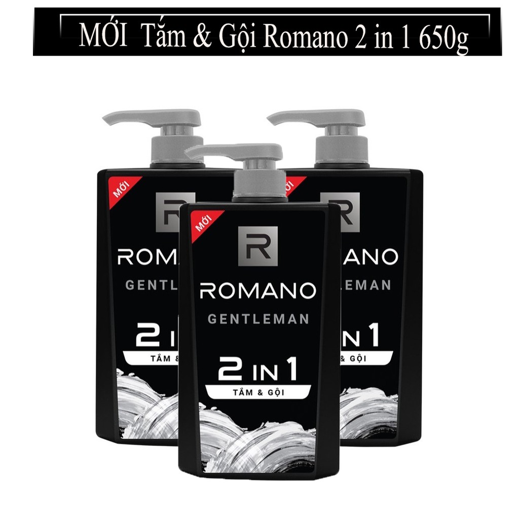 Tắm Gội Romano Gentleman 2 in1 650g (Mới)