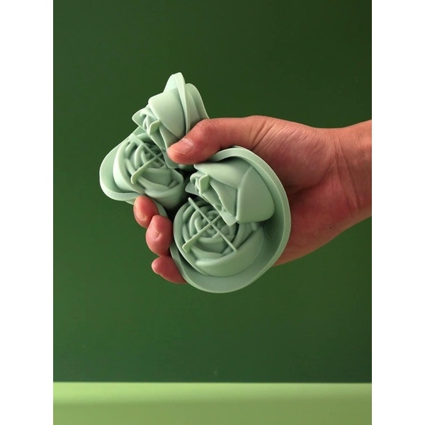 Khuôn Làm Đá Silicon HOA HỒNG 3D - Chịu Nóng Lạnh Cực Tốt