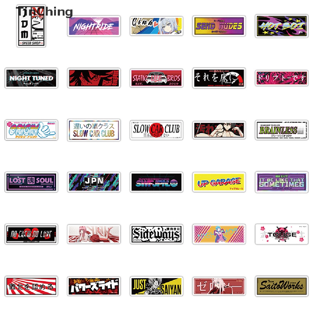 Bộ 66 Miếng Dán Trang Trí Laptop / Va Li / Va Li Họa Tiết Graffiti Nhật Bản DIY