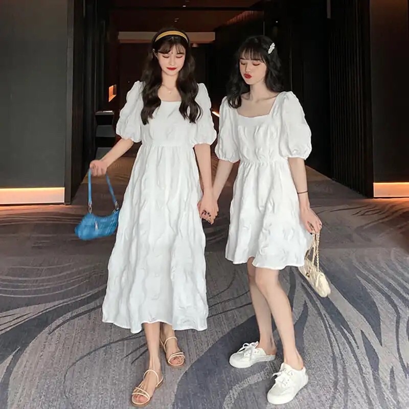 Set Váy Ngắn Váy Dài Ulzzang Thời Trang Nữ Cho Đôi Bạn Thân 2021 M2