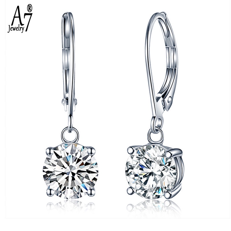 Hoa tai mẫu Pt950 thiết kế móc hình chữ D nhiều màu sắc thời trang