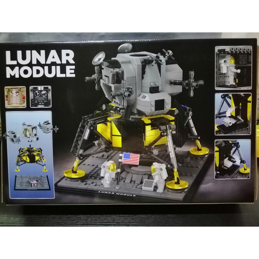 (có sẵn) bộ đồ chơi  Mô hình lắp ráp 4Creator Expert 10266 Tàu Apollo 11 đáp trên Mặt Trăng 60003