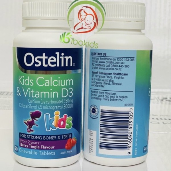 Canxi Ostelin Kids Cho Bé_ Vitamin D Và Calcium Ostelin Kids