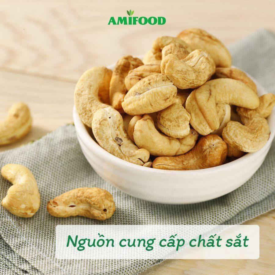Hạt Điều Sấy Nguyên Vị  Amifood Size To,Sạch Vỏ, Ăn Vặt Mẹ Bầu Thơm, Giòn ,Ngậy - 500Gram