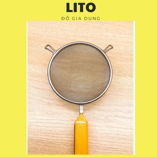 RÂY LỌC BỘT- LỌC CHÁO (CÁN NHỰA GỖ)