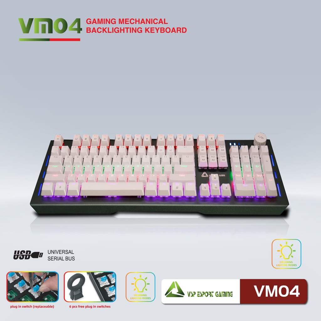 Bàn Phím Cơ VSP VM04 Chuyên Gaming