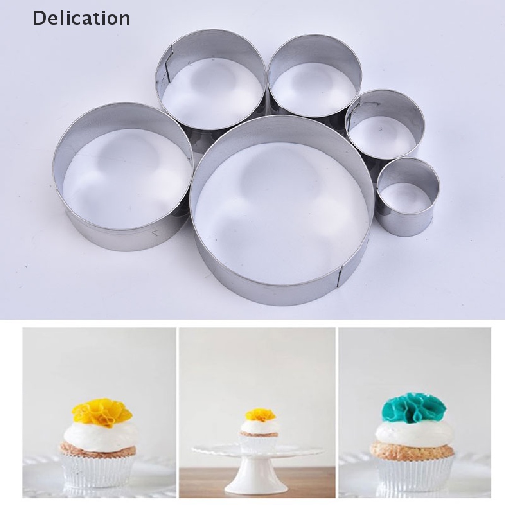 Bộ 6 Khuôn Cắt Bánh Mousse Bằng Thép Không Gỉ Tiện Dụng