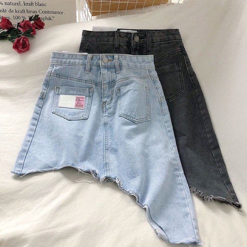 JANE'S Chân váy jean vạt chéo túi mini Hồng Hàn Quốc J0168  quyến rũ năng động kèm ảnh thật cuối | BigBuy360 - bigbuy360.vn