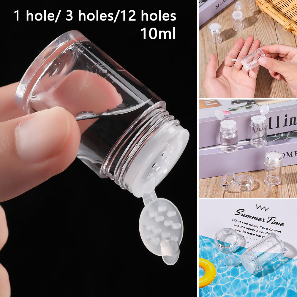 (Hàng Mới Về) Lọ Đựng Mỹ Phẩm Bằng Nhựa 10ml Có Nắp Đậy Tiện Dụng