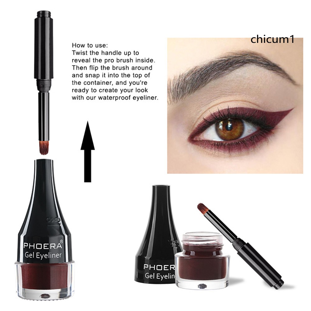 [Hàng mới về] Bút Kẻ Mắt Dạng Gel Phoera Nhanh Khô Lâu Trôi Không Lem 10 Màu Tùy Chọn