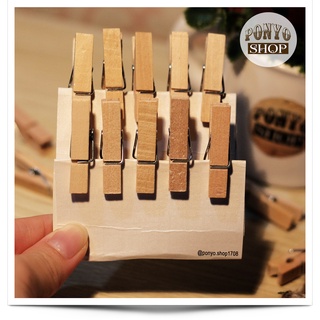 Vĩ 10 kẹp gỗ trơn treo ảnh (tặng kèm dây)