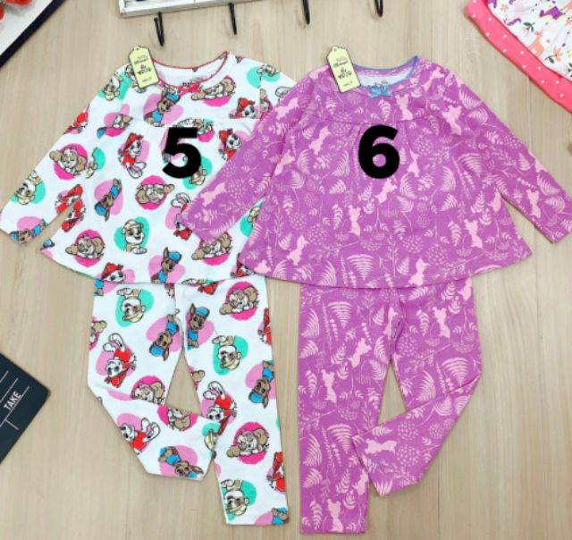 Bộ dài tay bé gái bánh bèo cotton bozip xuất dư chất đẹp