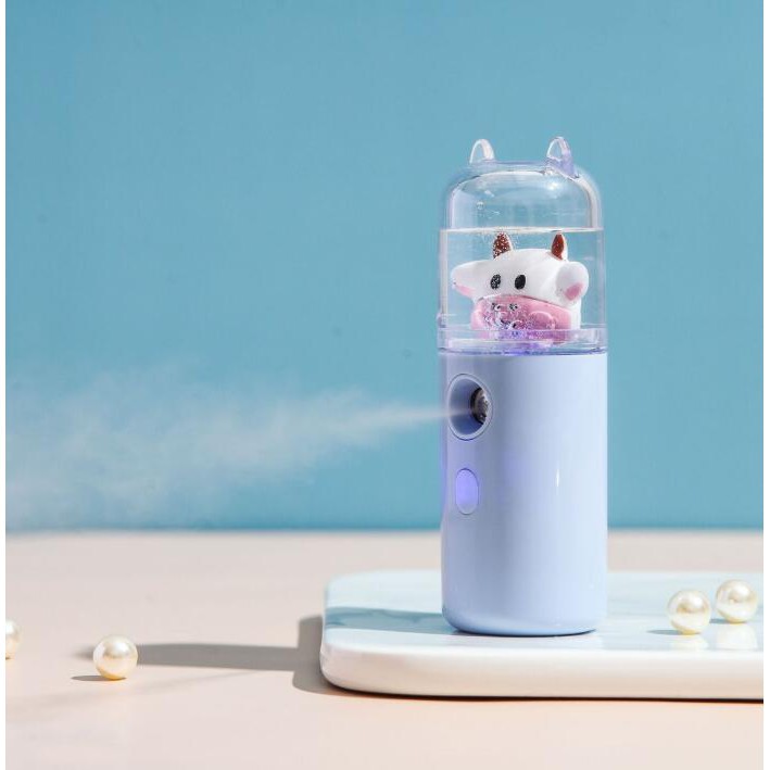 💖 Máy Phun Sương Mini Cầm Tay Giúp Làm Mát Và Dưỡng Ẩm Cho Da Hình Chú Bò Sữa Siêu Đáng Yêu 💖 | BigBuy360 - bigbuy360.vn