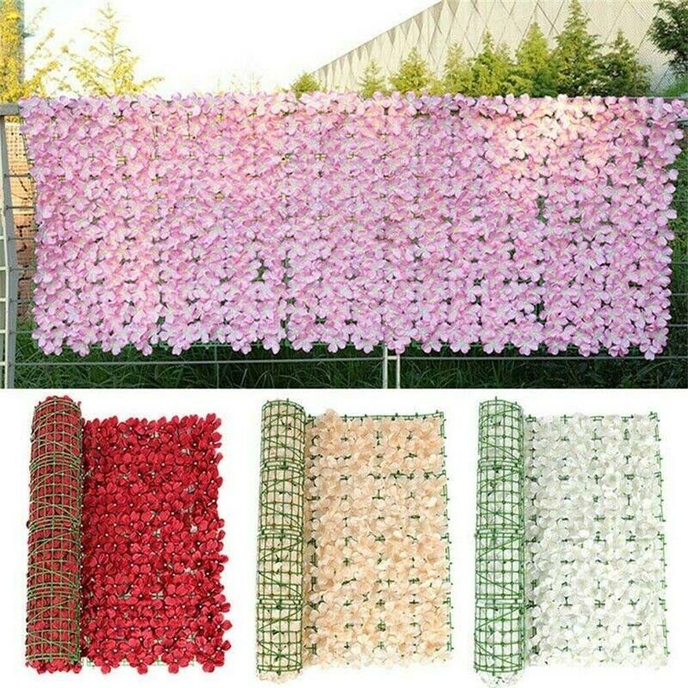 Daphne Hàng Rào Hoa Đào Giả 0.5x1M Treo Trang Trí Tường / Ban Công