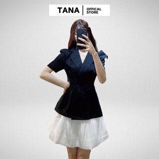 Set áo váy blazer TANA D0233 mặc đi tiệc, đi chơi (gồm: áo vest blazer và chân váy)