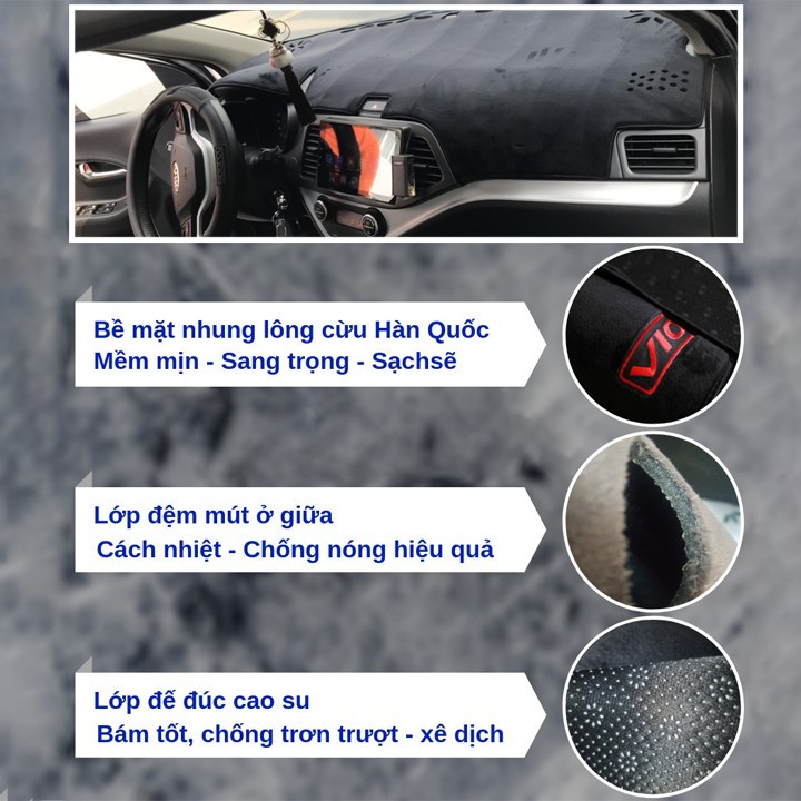 Thảm Taplo Nhung Lông Cừu RANGER ( XLT, XLS, WILDTRAK ) - Đế Cao Su Chống Trượt LUXCAR