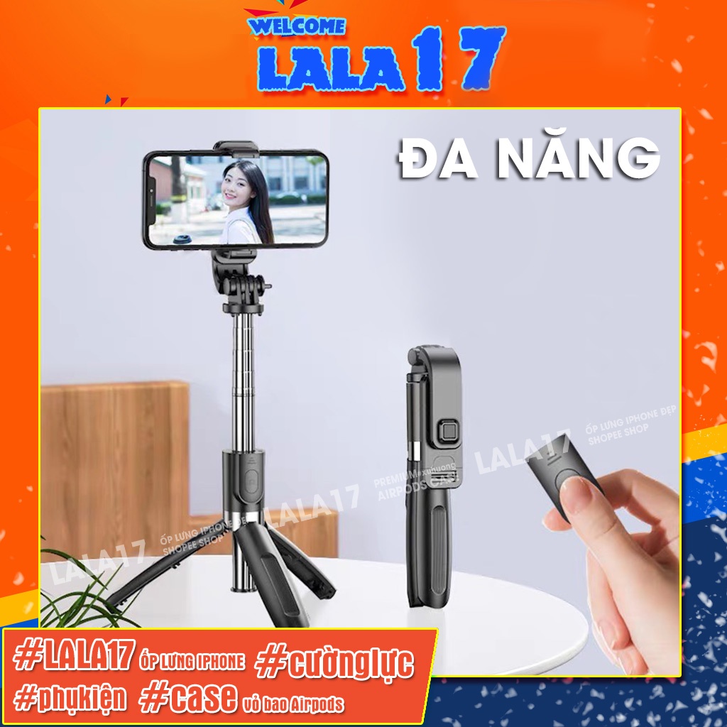 Gậy Chụp Ảnh Selfie đa năng (có remote điều khiển, 3 chân, kèm đèn led mịn da)