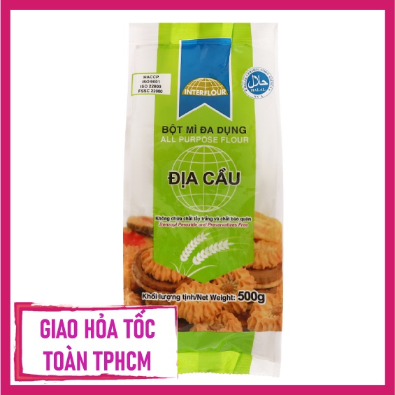 Bột mì đa dụng Địa Cầu Interflour 1kg