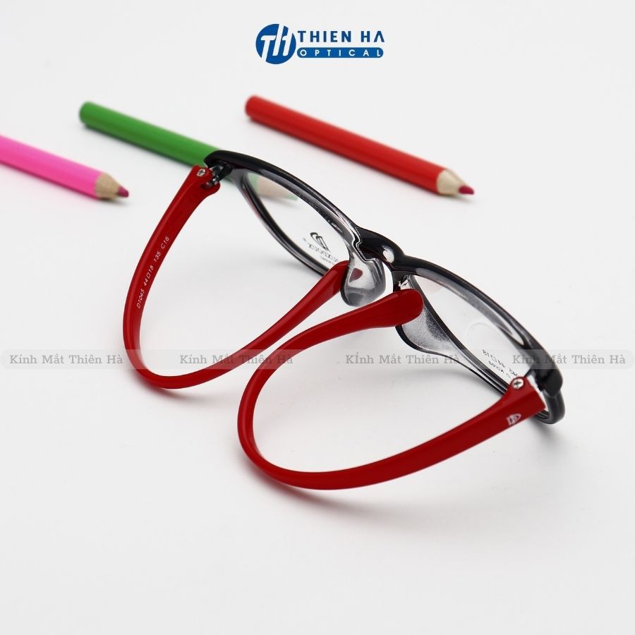 Gọng kính trẻ em Thiên Hà OPTICAL sản xuất Hàn Quốc nhựa dẻo nhẹ an toàn cho da nhiều màu đáng yêu cho bé 5-12t D1045