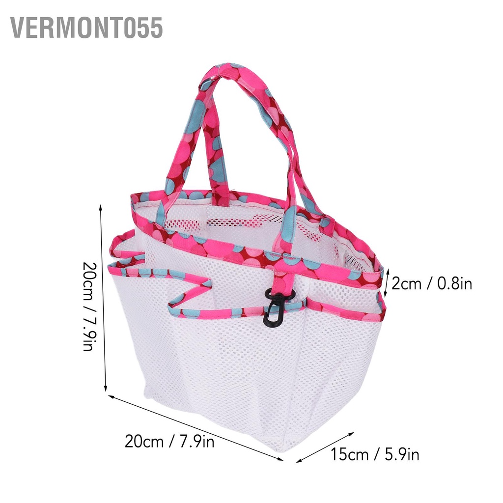 Vermont055 Túi tote lưới PVC di động đựng đồ vệ sinh không mùi cho phòng tắm Hồ bơi