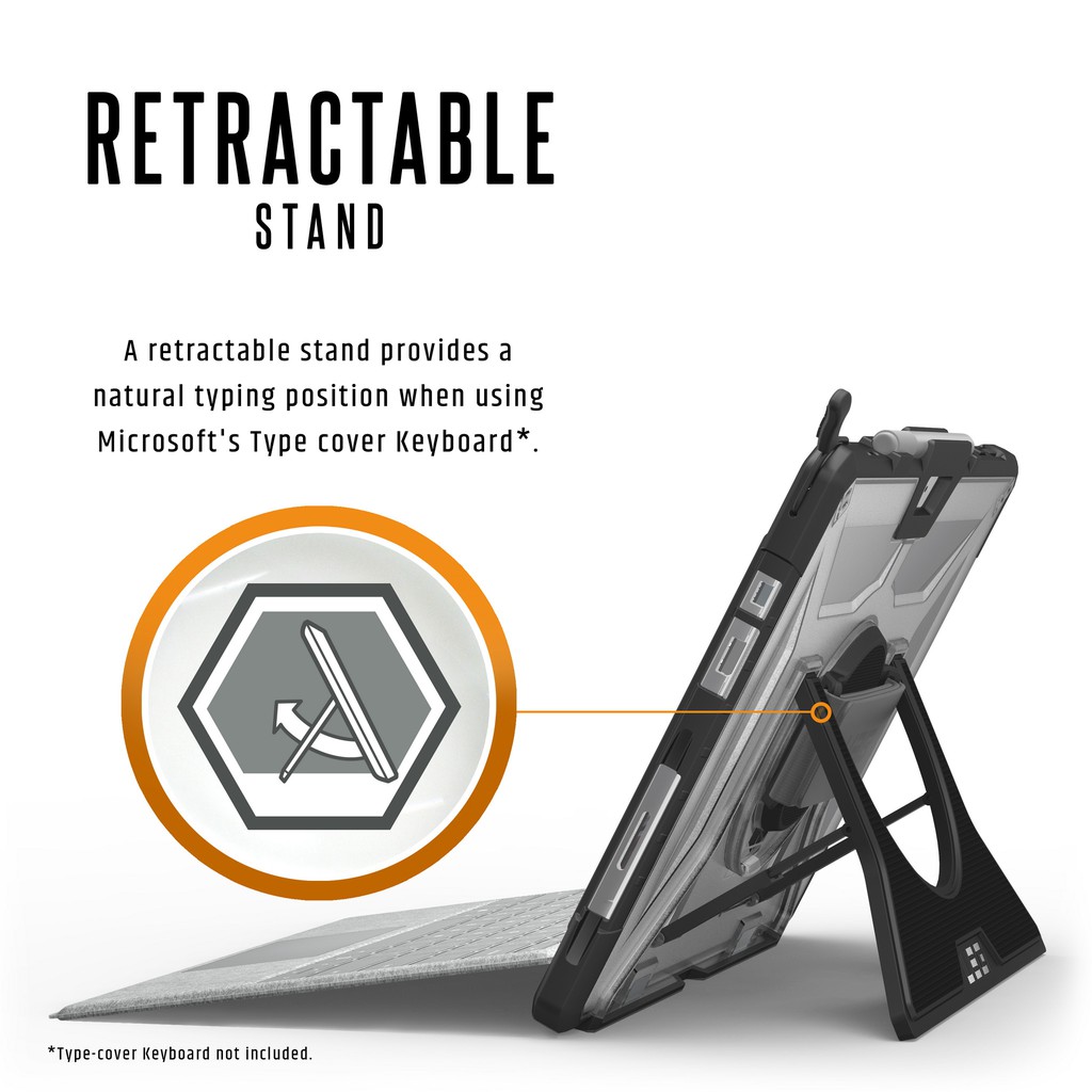 Ốp UAG Plasma cho Microsoft Surface Pro 7 / Surface Pro 6 / Surface Pro 5 / Surface Pro 4 có Quai xách và Dây đeo