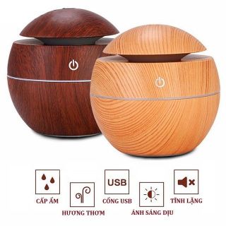 Máy khuyếch tán tinh dầu , phun sương hương thơm, tạo ẩm vân gỗ cao cấp