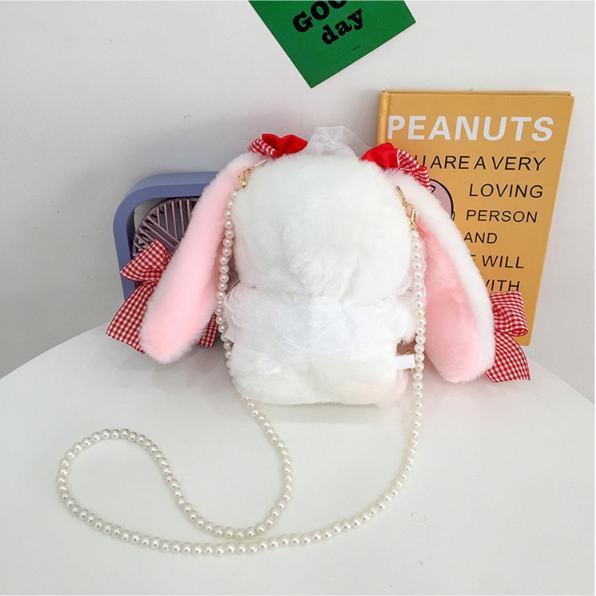 Túi đeo vai kiểu thỏ phối ren nơ phong cách Lolita Nhật Bản dễ thương thời trang