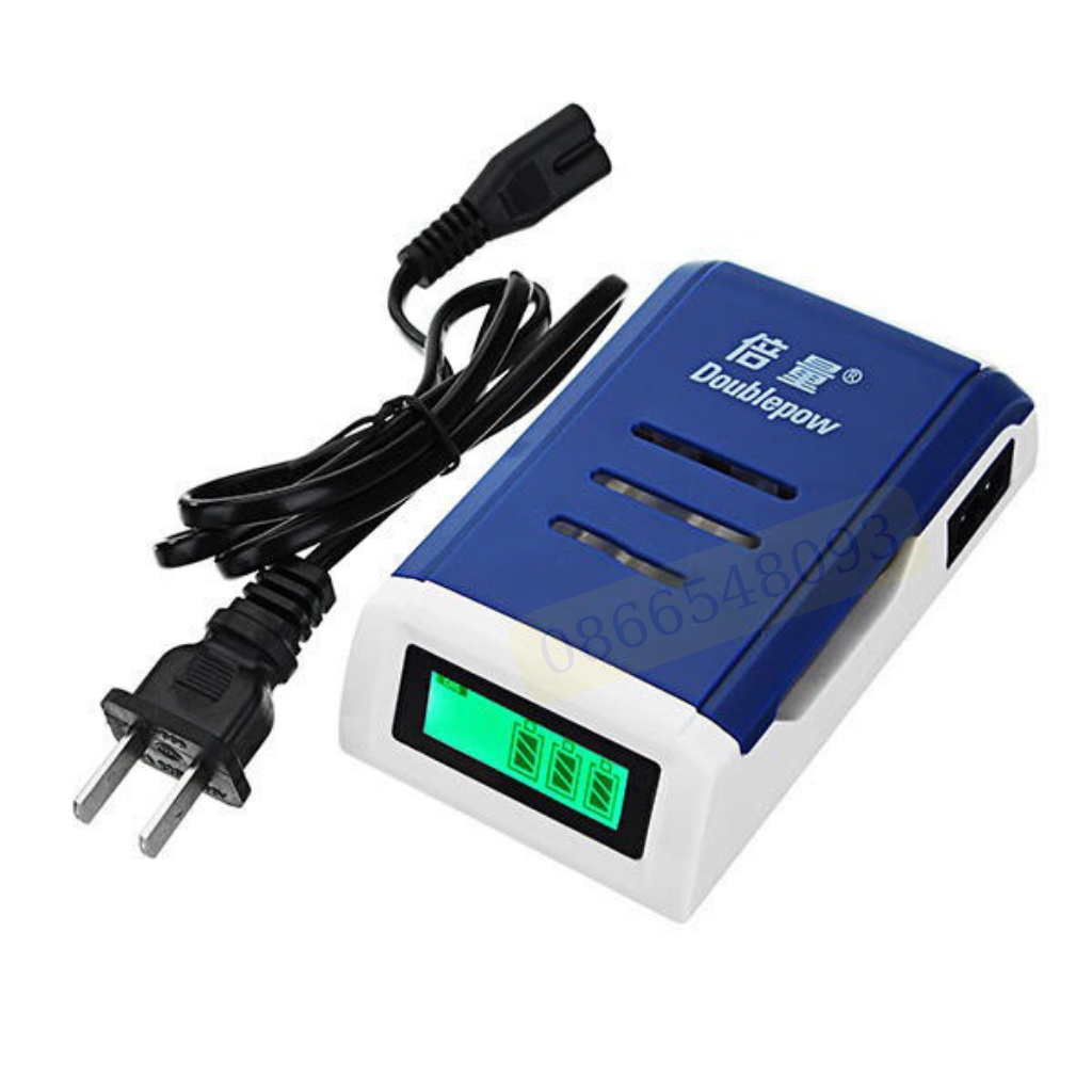Bộ sạc pin AA / AAA DP-K209 đa năng hiển thị đèn LED tự ngắt/ Tặng 4 Pin AA3200mAh Chuyên Hát Mic