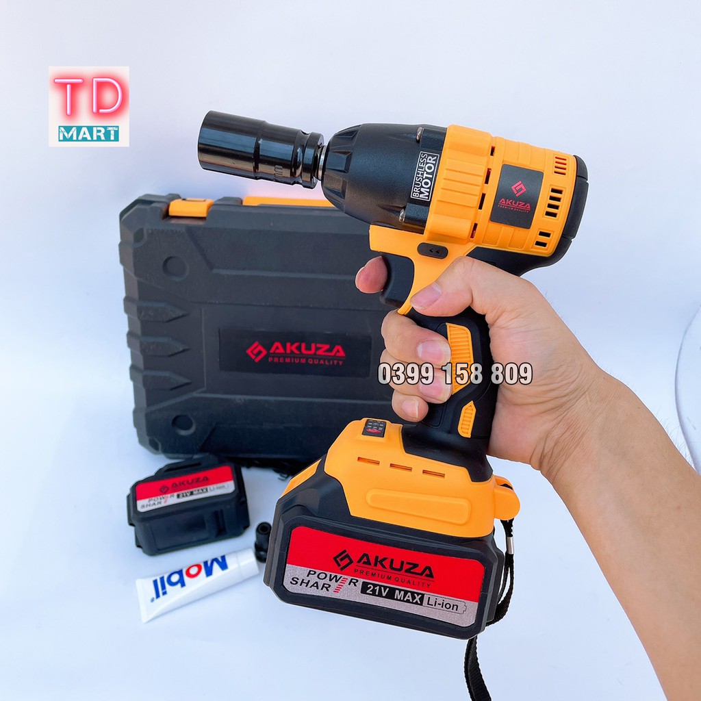 Máy Siết Bulong AKUZA 21V Max Không Chổi Than - 3 tốc độ [ Chính Hãng ]