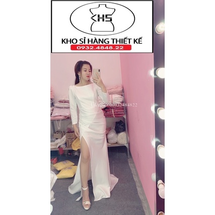 ĐẦM DẠ HỘI BODY DUÔI CÁ XẾP LY XẺ ĐÙI full size S/M/L/XL . ( video và ảnh do chủ shop tự chụp 100000%)