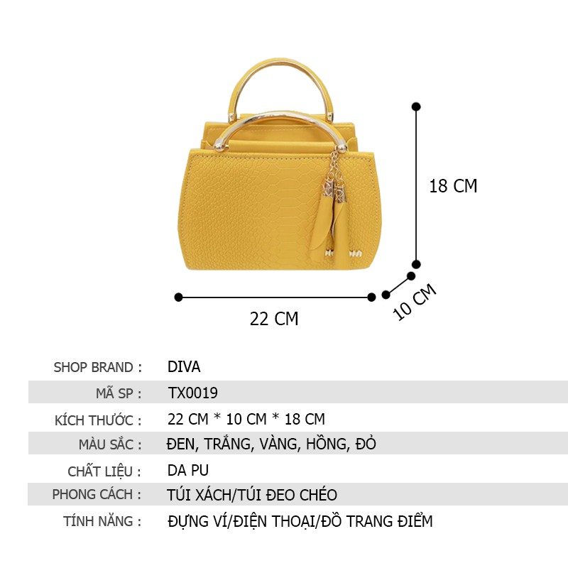 [Mã FAMAYWA2 giảm 10K đơn 50K] Túi Xách Nữ Đeo Chéo Trung Niên Xách Tay Kiểu Dáng Thanh Lịch Giá Rẻ DIVA TX0019 | BigBuy360 - bigbuy360.vn