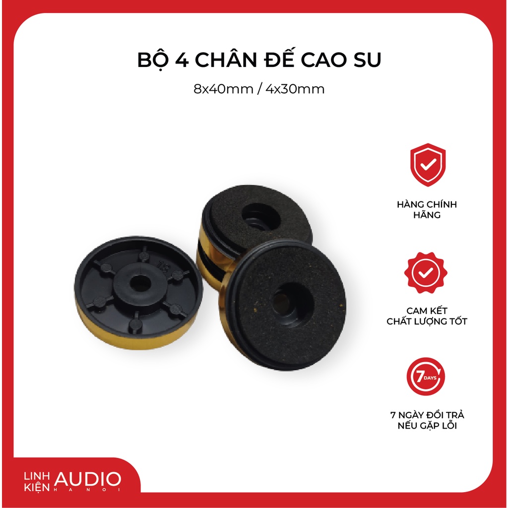 Bộ 4 cái chân đế cao su, nhựa chống rung cố định loa các loại