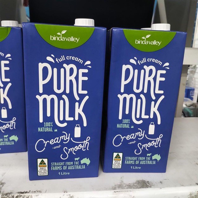 Sữa Tươi Nguyên Kem Pure Milk Hộp 1L hộp xanh