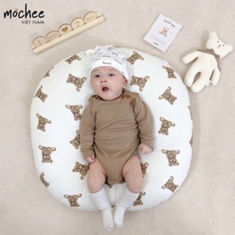 [HCM- GIÁ TỐT] Gối Chống Trào Ngược 2 Mặt MOCHEE VIỆT NAM Chất Liệu Cotton Mềm Mại, Thoáng Khí, An Toàn Cho Bé.