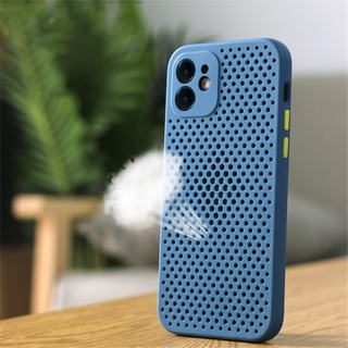 Ốp điện thoại silicon mềm tản nhiệt thoáng khí cho iPhone 12 11 13 pro max 13 mini x xs max xr 7 8 6s plus se 2020