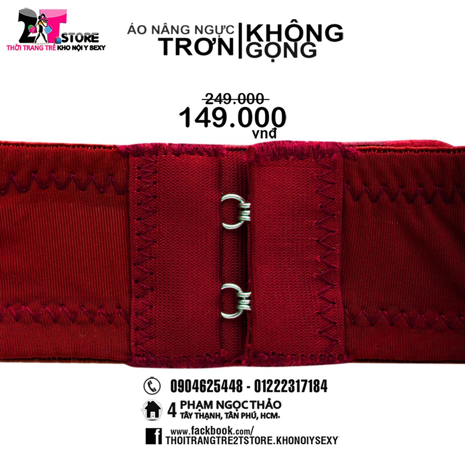 Áo Nâng Ngực Cotton Không Gọng Trơn (Đỏ)