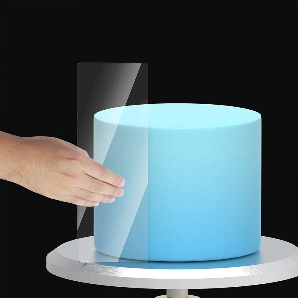 CONOPERY Set 6 Dụng Cụ Làm Mịn Răng Cưa Bánh Bằng Acrylic Trong Suốt