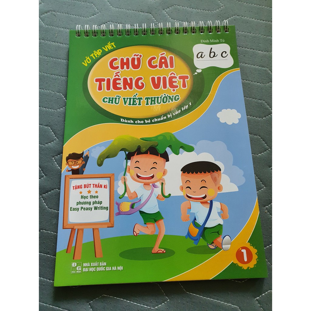 Sách - Vở Tập Viết Chữ Cái Tiếng Việt Chữ Viết Thường - Dành Cho Bé Chuẩn Bị Vào Lớp 1 (Trọn Bộ 2 Cuốn Tặng Bút Bay Màu)