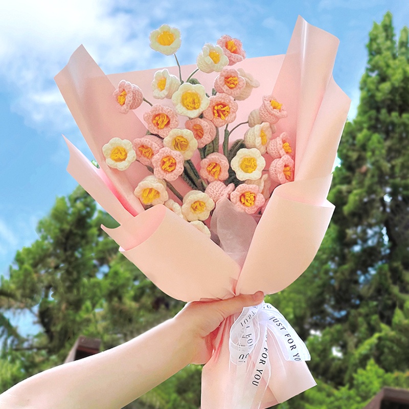 Bó Hoa Phong Lan Giả Đan Thủ Công Dùng Làm Quà Tặng