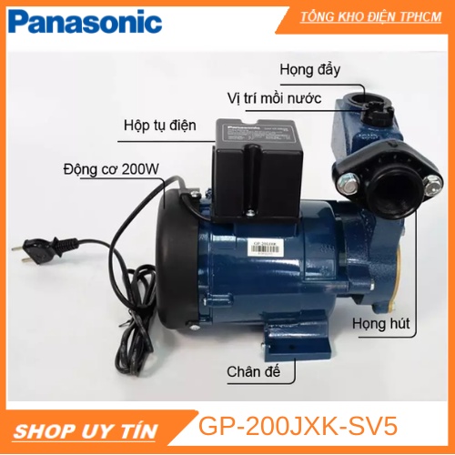 ⚡Hàng Chính Hãng⚡Máy bơm nước đẩy cao Panasonic GP-200JXK-SV5-Đẩy cao siêu tốc, model khác: 129JXK, 250JXK BH 2 Năm