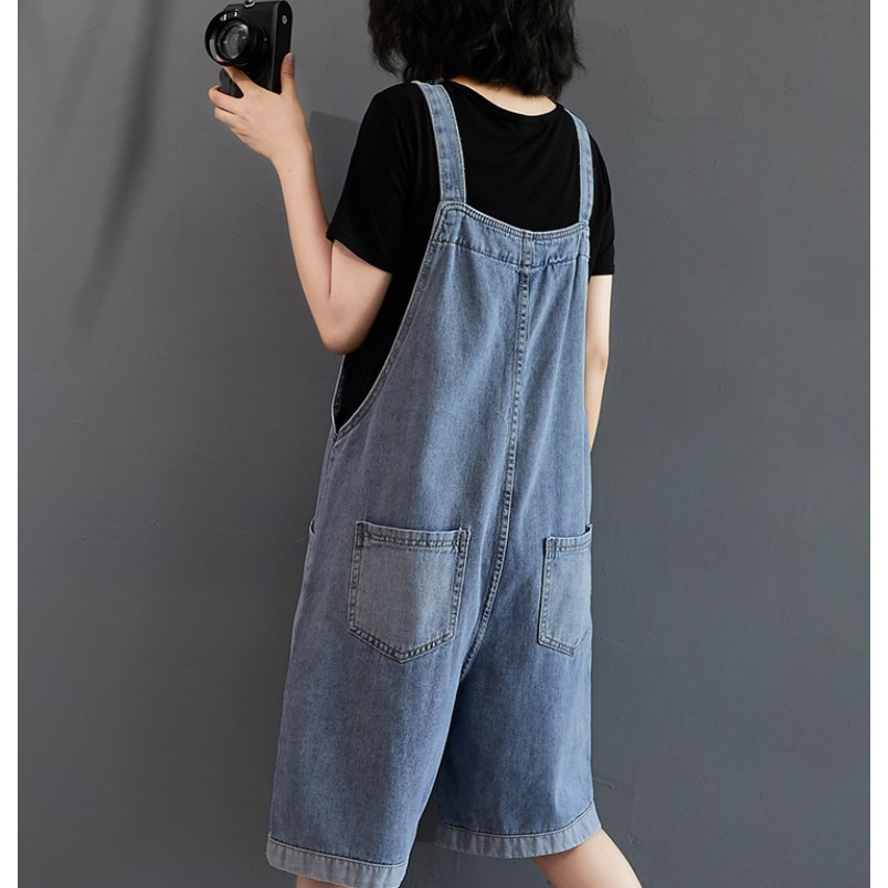A94 Yếm big size freesize yếm short thời trang thiết kế túi trước cá tính khỏe khoắn