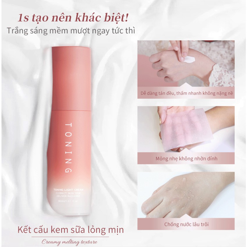 [Mã giảm 35k + 2 quà]  Kem lười nâng tone da trắng sáng TONING Dream Trend