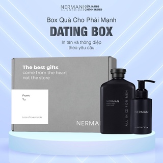 Bộ quà tặng nam giới-DATING BOX-Sữa tắm gội hương nước hoa 350ml&Gel vệ sinh nam 100ml