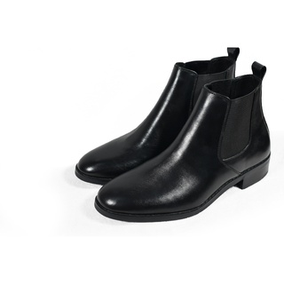 Giày Chelsea boot ss1 màu đen da trơn