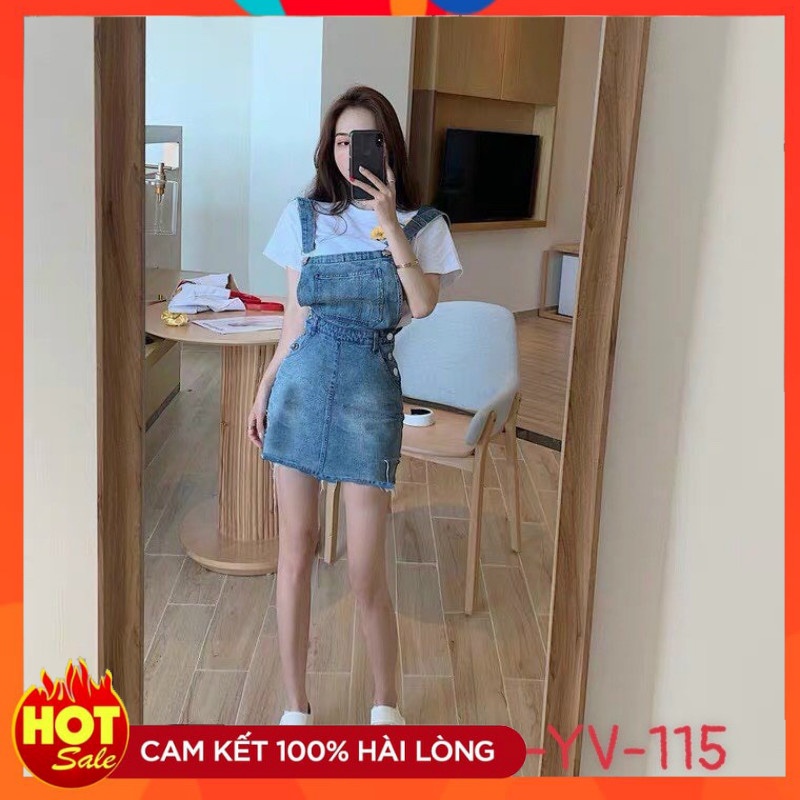 Yếm Váy Jean Nữ Chất Bò Form Ngắn, Yếm Bò Nữ Phong Cách Hàn Quốc Mẫu Mới Thời Trang Cao Cấp U03