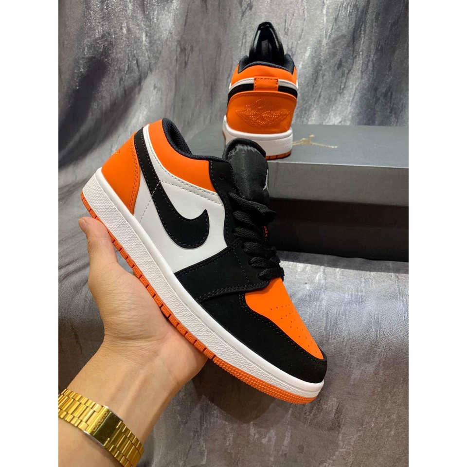 Giày Sneaker Jordan 1⚡️𝐒𝐢ê𝐮 𝐑ẻ⚡️ màu cam đen Nam Nữ Chuẩn Xịn