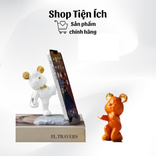 Giá đỡ điện thoại ipad hình con Gấu, kệ để đt độc đáo nhiều màu tiện lợi (shop tiện ích)