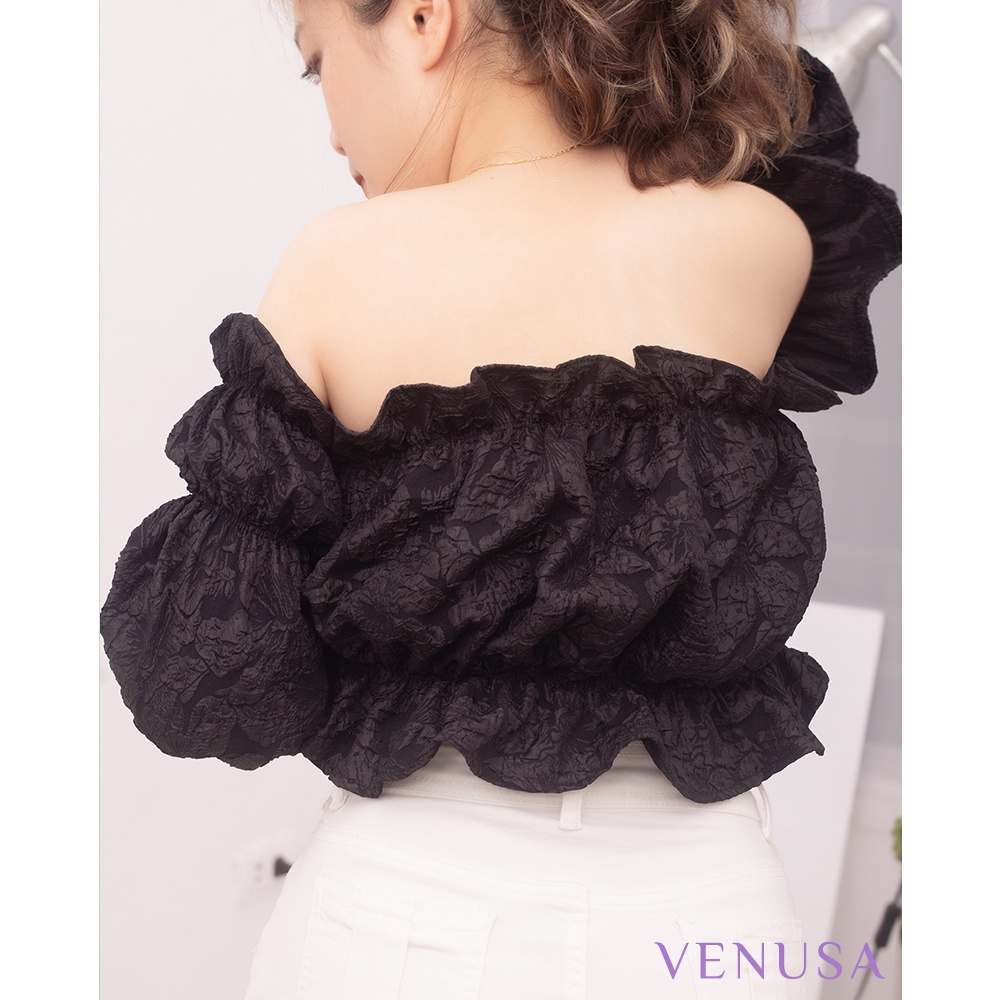 Áo trễ vai tay rời chun tay co giãn bánh bèo tiểu thư VENUSA ANH02