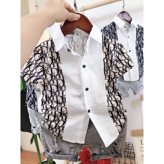 Áo sơ mi họa tiết cho bé trai